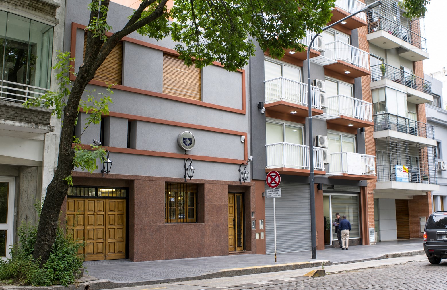 Frente de la sede de O.S.Pe.C.A. en Tom&aacute;s Antonio Valle 1281, Ciudad de Buenos Aires.